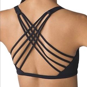 Lululemon Free to be Wild Black Sports Bra Size 4